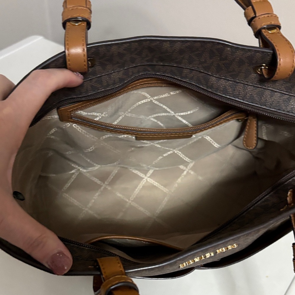 Michael Kors Signature Brown Tote - Picture 6 of 13